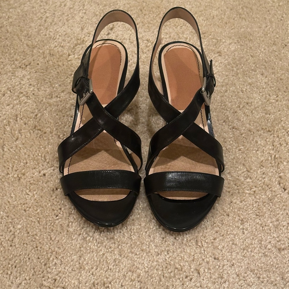 Nine West Black Strappy Sandals